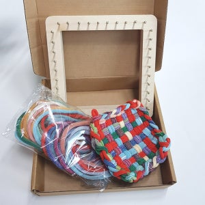 (고급형) 참피나무 못틀+양말25링 증졍 티매트만들기 양말목공예 사각 직조틀 방과후수업