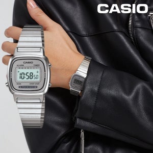 카시오시계 미니 실버 디지털 전자 여성 메탈시계 LA670WA-7D
