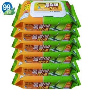 물걸레청소포 청소물티슈 실속형 중형 30x20cm 30매 6개