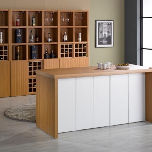 (높이900, 와이드) 광폭 속깊은 솔리드 아일랜드식탁 홈바 테이블 수납식탁