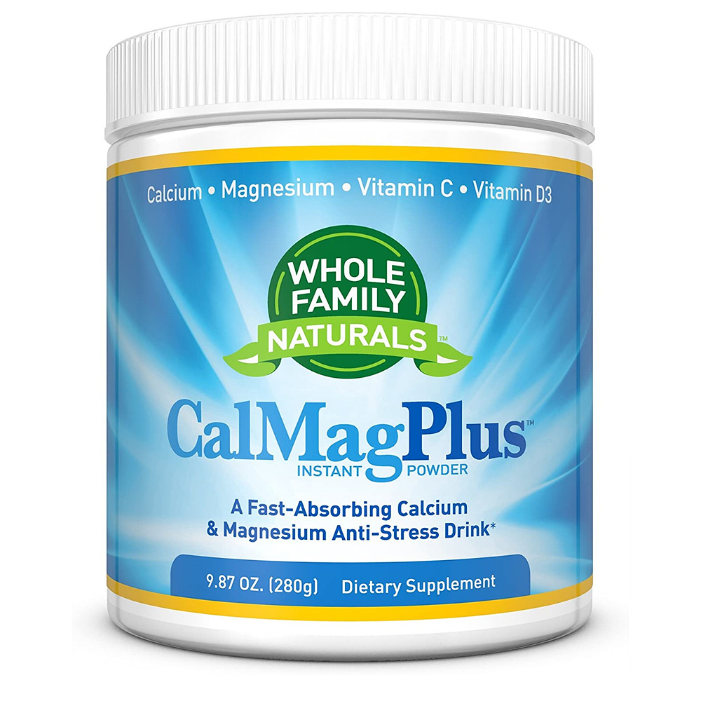 Whole Family Naturals <b>홀 패밀리 내츄럴</b>스 <b>칼슘</b> 마그네슘 파우더 보조제 9.87 oz