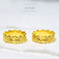 쁘띠에 24k 순금 1.25g 듀얼 크라운 백일 돌 반지(목걸이 팬던트 사용 가능)