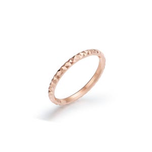 [주문제작][티르리르] 14K핑크골드 그릿 컷팅 여성 반지 TRSK4P90005M