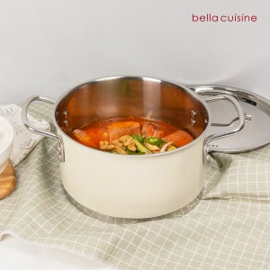 벨라쿠진 아티잔 웜 아이보리 20cm 양수 냄비 /인덕션 가능
