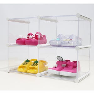 엠블럭 B타입 2층x2칸4칸형(뒷덮개포함) 아기신발케이스 아기용품케이스