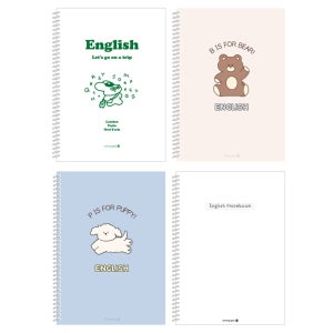 모닝글로리 1200 영어 스프링노트 (좌철) 학생 대학생 공책 - 색상랜덤