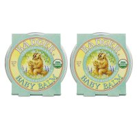 Badger 뱃져 베이비 기저귀 밤 카모마일 앤 카렌듈라 2oz(56g) 2팩 Baby Balm Chamomile & Calendula