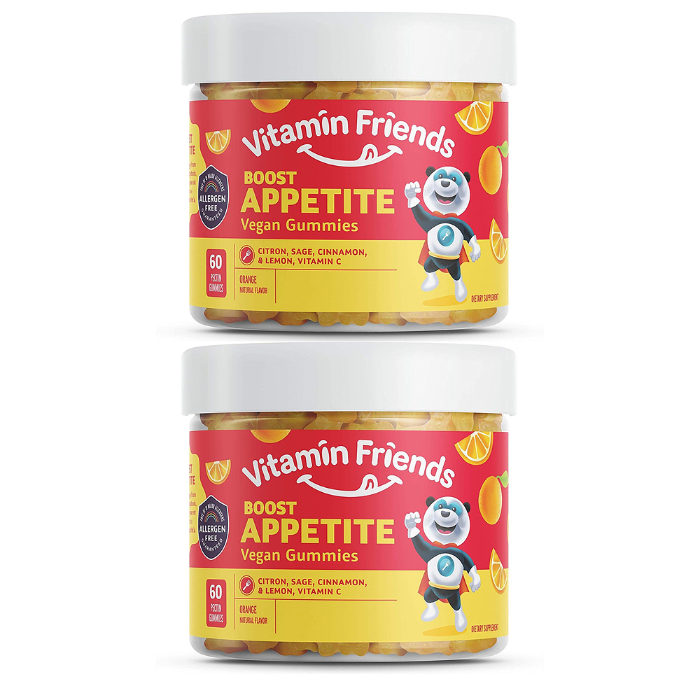 비타민프렌즈 <b>부스트 에피타이트</b> 비타민 60정 2팩 오렌지 구미 Vitamin Friends All Natural Vegan