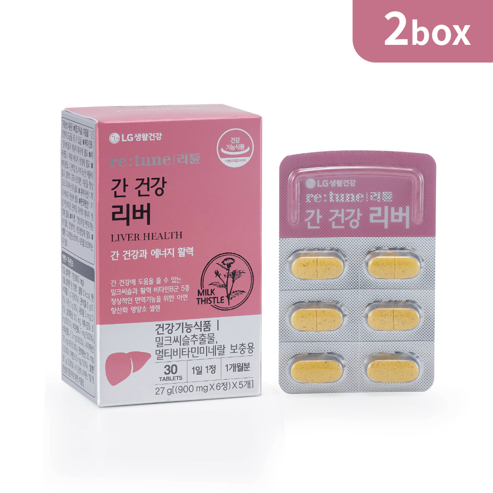 LG생활건강 리튠 간건강 리버 30정, 2개
