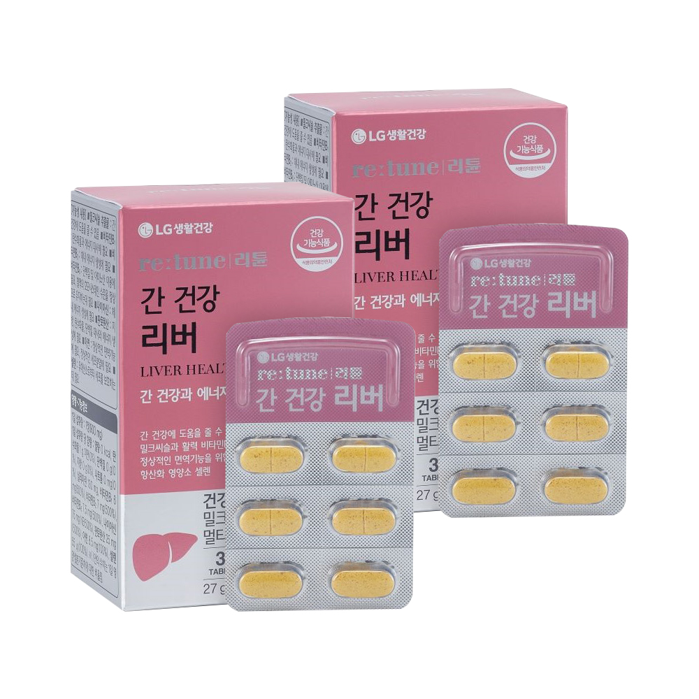 LG생활건강 리튠 간건강 리버 30정, 2개