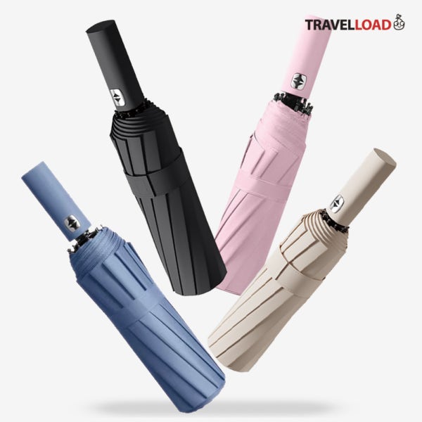 트래블로드 우산 접이식 3단 자동 경량 암막 UV차단 답례품