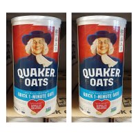 Quaker Oats Quick 1 minute oats 퀘이커 오트 퀵 1 미닛 오트 42oz(1.19kg) 2팩