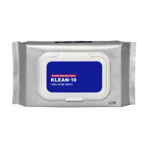 KLEAN-19 소독티슈 살균 다용도 알코올 40% 세정 티슈 60매, 1개 알콜 에탄올