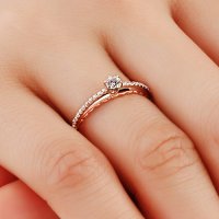 제이포리 0.10ct Diamond 화려한 프로포즈반지 오보에