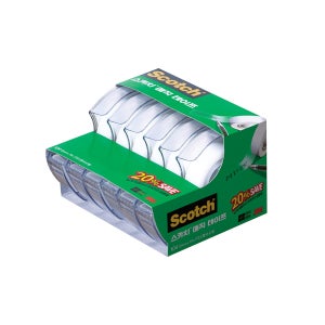3M 스카치 매직 테이프 리필 다용도 셀로판 테이프 반투명 투명 12mm 6개