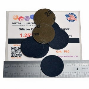 (100장) 32mm 휴대용연마기 접착식 수입 시편 연마 사포 원형 샌드페이퍼 SIC SAND PAPER