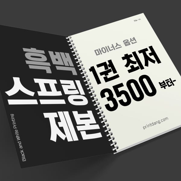 [스프링제본/흑백] PDF 고품질 출력 인쇄 - 양면인쇄 모조지80g 255~258p