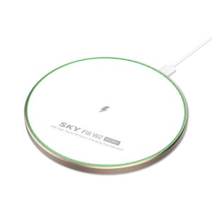 스카이 필 W2 아이언 플러스 고속 무선충전패드 SKY-W2P 무선충전기 메탈 LED