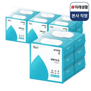 미래생활 잘풀리는집 자연수 물티슈 캡형 64매 x 6입 x 4팩