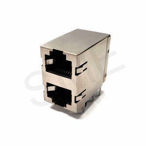 FX-W-017 RJ45 듀얼모듈러잭 PCB 기판용 DIP타입 8C8P