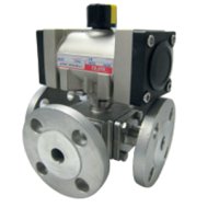 엑츄에이터 밸브 TX350-4WAY Flange Series (4-XB 10K) Air Operating 4-WAY Ball Valve(Full Bore)10kgf/㎠