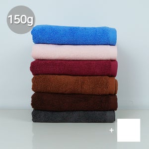 ★이달의 특가상품★ 국산 호텔용 무지150(40x80cm 150g) 무지 백색 가정용 세면 타올 모텔 펜션 숙박업소 피부관리실 스파 마사지 목욕 수건 목욕탕