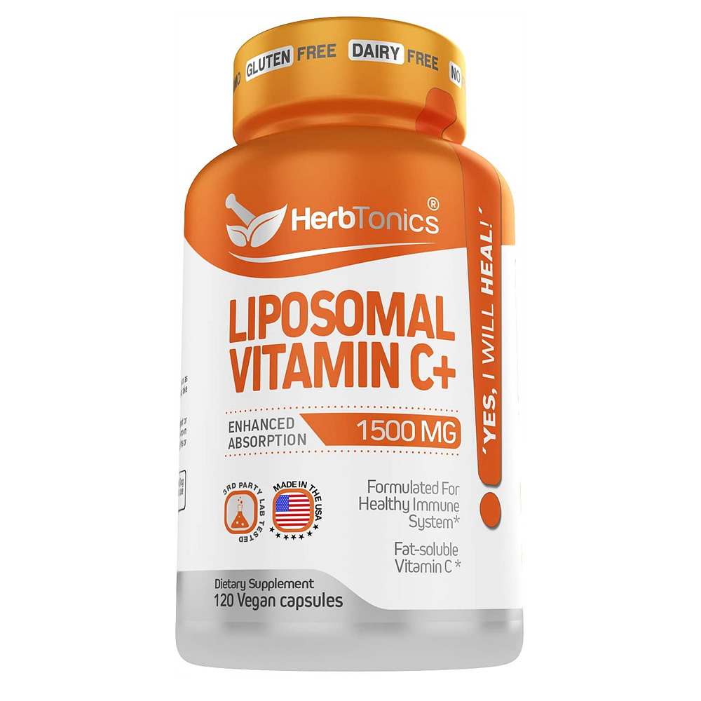 Herbtonics 허브토닉스 리포소말 <b>비타민C</b> 플러스 1500 mg 120 비건 캡슐
