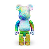 알록달록 화이트 베어브릭 bearbrick 그림 액자 패브릭포스터 팝아트 인테리어 캔버스 액자