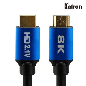 칼론 8K HDMI 2.1Ver 메탈 케이블 5M 블루 고화질 FUHD ULTRA HD PC TV 모니터 고해상도 빠른데이터 전송 HDR10 게이밍모드 VRR 영상 프로젝터
