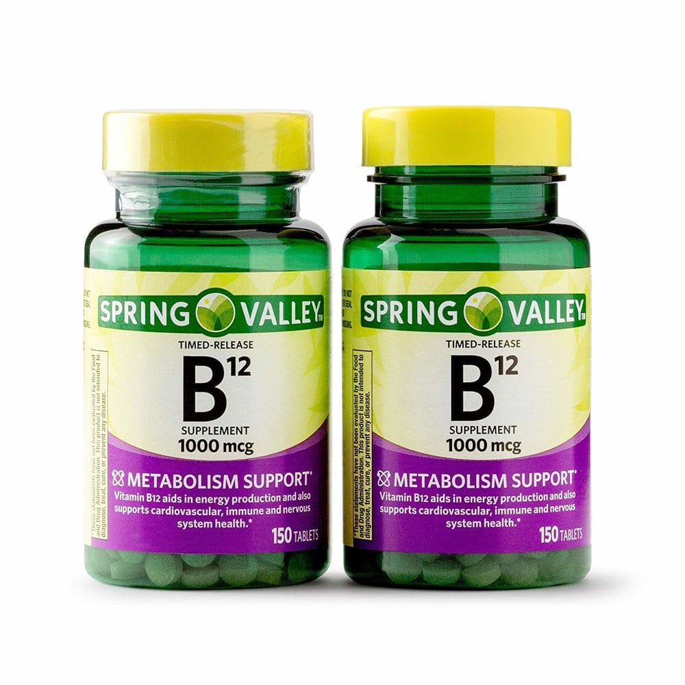 <b>스프링 밸리 비타민</b> B12 1000mcg 150정 2팩 Spring Valley