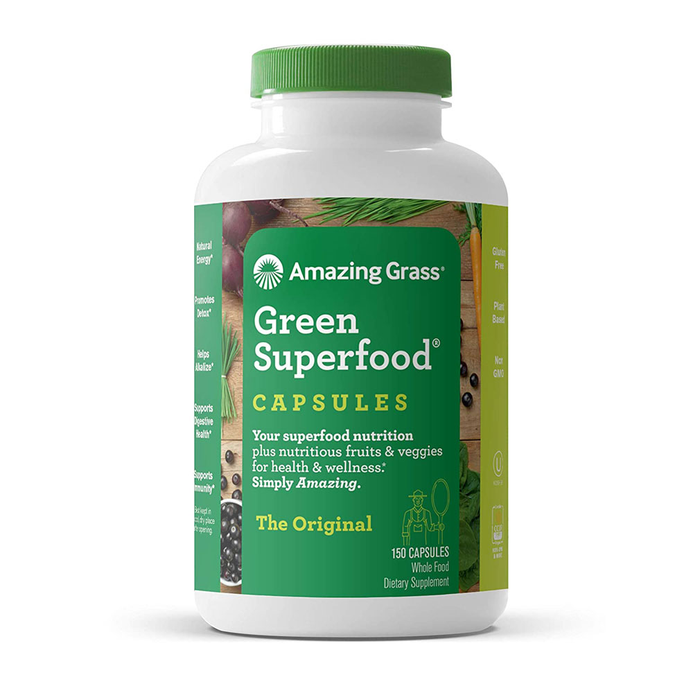 어메이징그라스 <b>그린</b> 슈퍼푸드 캡슐 <b>오리지널 150정</b> Amazing Grass Green Superfood Capsules