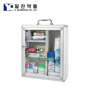 구급상자 약통 비상약품 벽걸이 중대형 구급함 일진약품