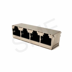 FX-W-113 RJ45 1X4 네트워크 모듈러잭 PCB 멀티포트커넥터 스트레이트 타입