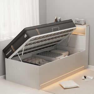 스스디 제니 리프트업 SE0 수납 침대 프레임 SS 슈퍼싱글 높이 400 가로형