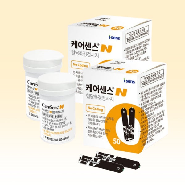 좋은메디케어 케어센스N 혈당시험지 100매 혈당검사지 당뇨 아이센스 당뇨측정지 체크지 스트립 가정용