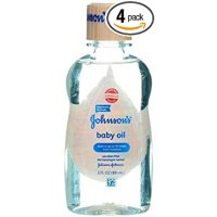 Johnson’s Baby Oil 미네랄 베이비 마사지 오일 3 온스 (4 팩)