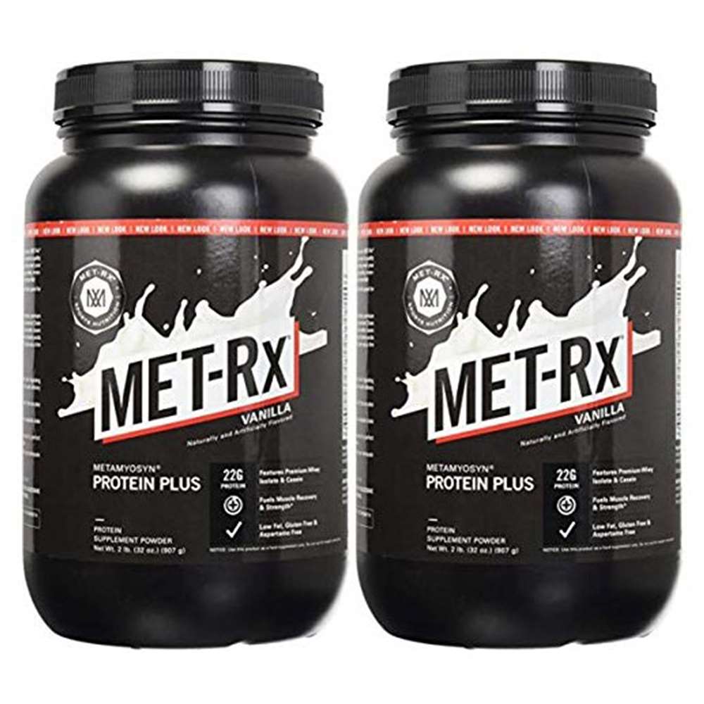 <b>MET-Rx</b> 아이솔레이트&amp;카세인 <b>프로틴</b>, 바닐라 2 lb 2팩