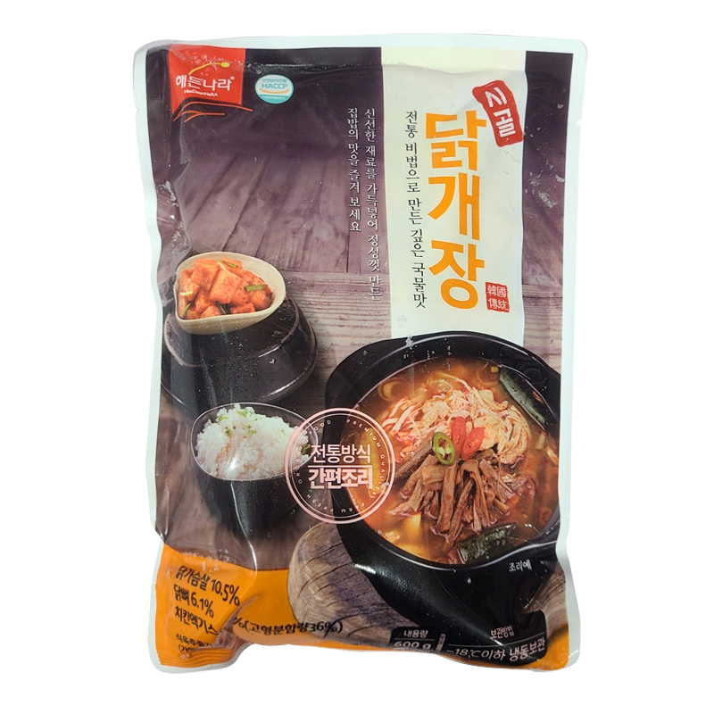 해든나라 시골 닭개장 600g 즉석탕 간편요리 혼술안주