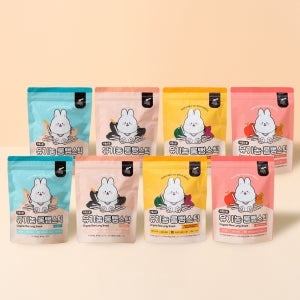 리틀스푼 유기농 쌀과자 아기 유아 떡뻥과자 간식 8봉 세트 롱뻥스틱, 1개