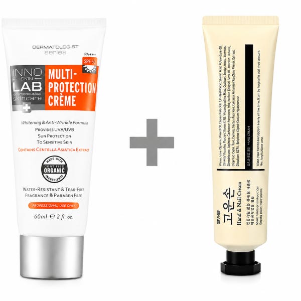 이노스킨랩 멀티프로텍션 선크림60ml+약국전용 핸드크림+샘플