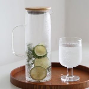 우드뚜껑 내열저그 / 내열물병 1200ml