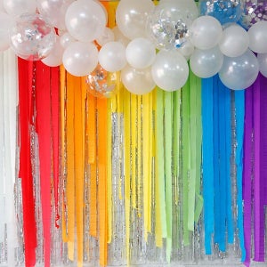 파티 스트리머(24m) / 천장장식 벽장식 데코 파티커튼 홈파티 용품 생일 화이트 단품