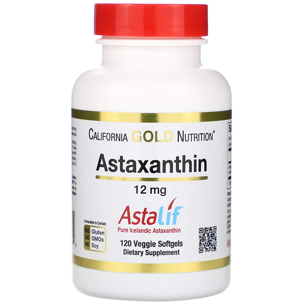 California Gold Nutrition 캘리포니아골드뉴트리션 아스타잔틴 12mg 120베지캡슐 Astaxanthin