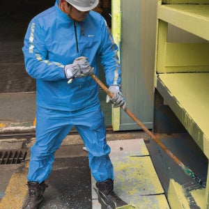 카멜로 통기 여름 작업복 피스복 생활 방수 도장복 방진복 투피스 K022-M 사상복