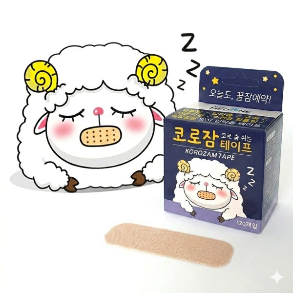 코로잠 입막음 테이프 120매 저자극 구강호흡 수면 입벌림 방지 밴드