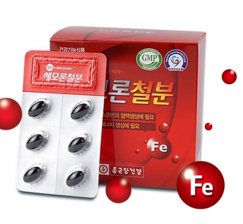 종근당건강 헤모론 철분 엽산 여성 임산부 건강에 도움 영양제 60캡슐x2박스 2개월분