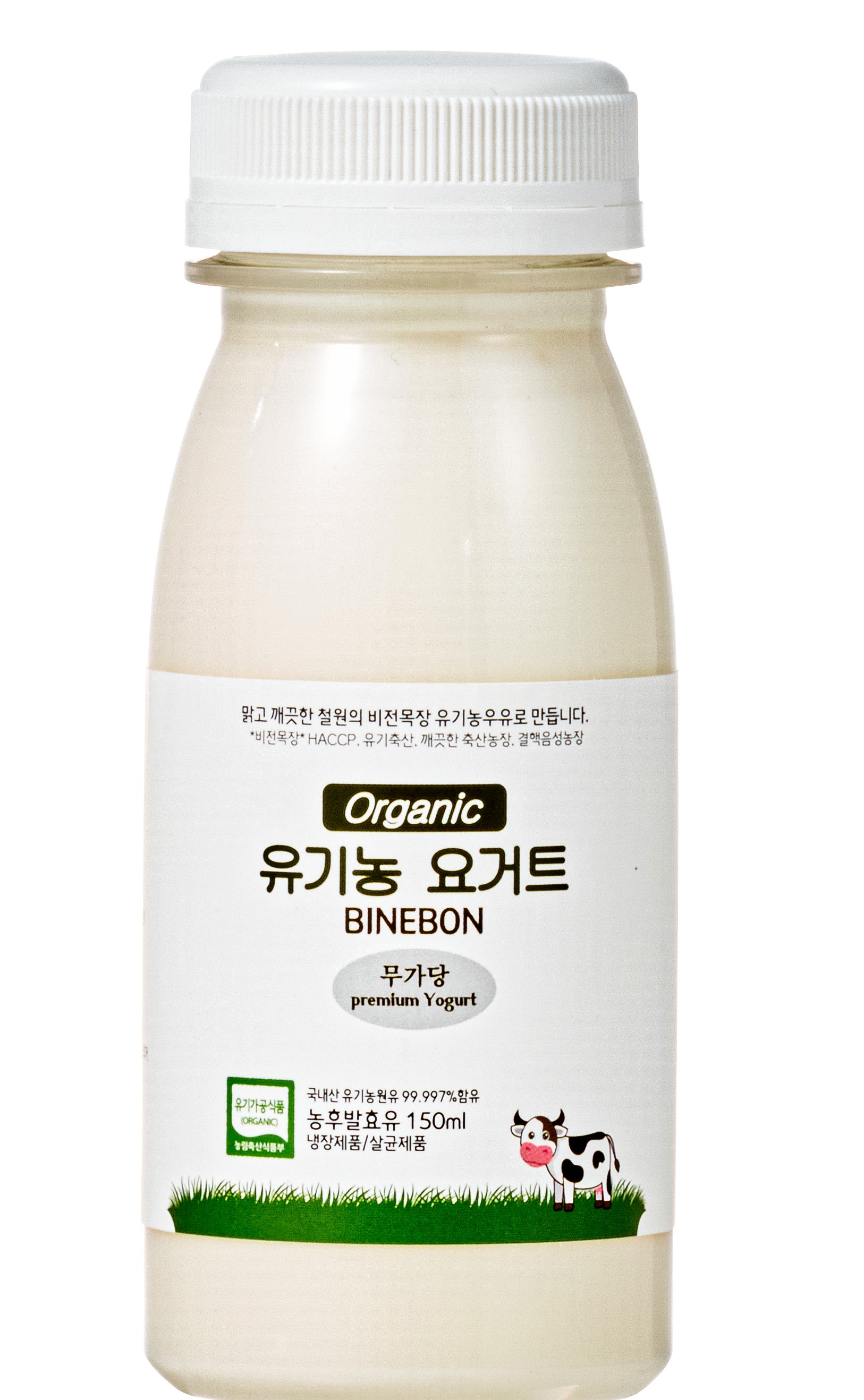 철원 비전목장 진한 유기농 수제 무가당요거트