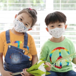 유아부터 성인까지 필터 교체형 면 마스크 (KF94 필터 2매 포함)
