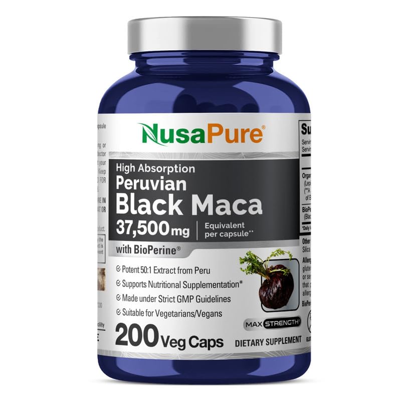 누사퓨어 블랙 마카 효능 37500mg (200캡슐)