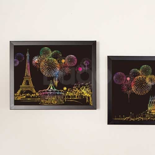 스크래치 컬러링 전용 액자